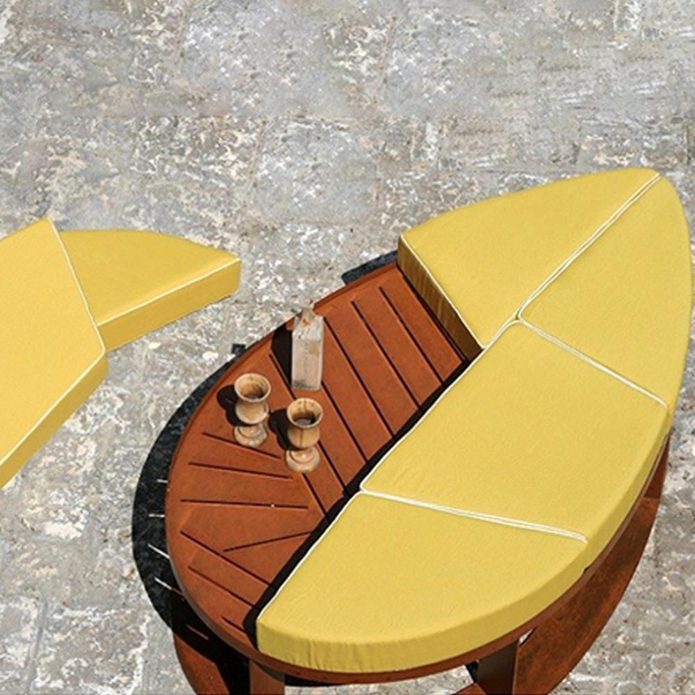 Pouf e tavolino in corten Lila 