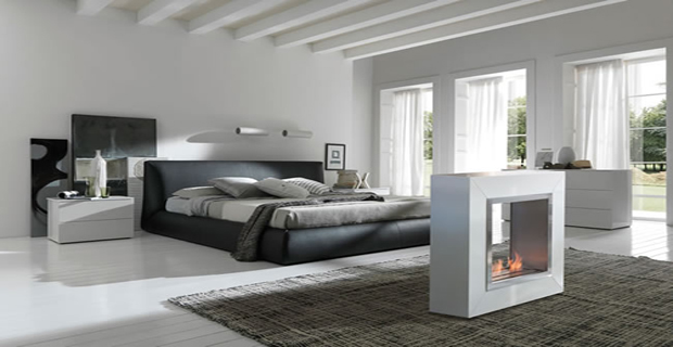 Caminetto a bioetanolo a isola