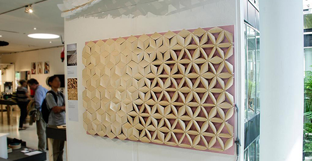 Prototipo della facciata che reagisce alla pioggia