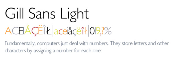Tra i 10 font per architetti c'è Gill Sans usato dalla BBC