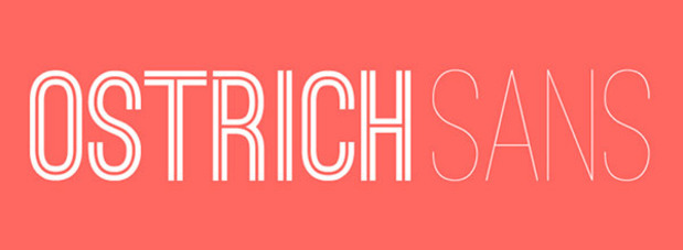 Ostrich Sans è un font elegante e adatto a titoli