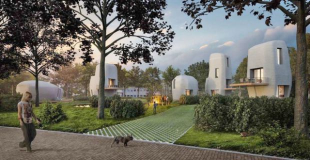 Il primo complesso residenziale stampato in 3d In Olanda