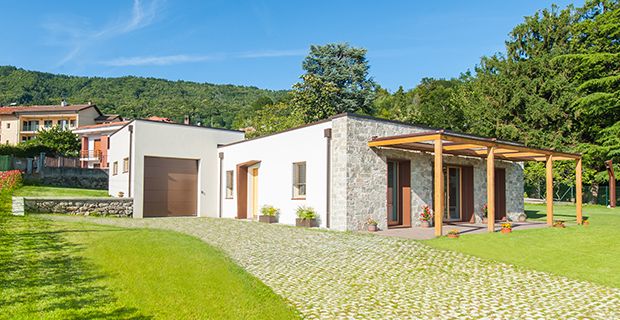 vista di Casa t°P la prima casa certificata Passivhaus Plus in Italia 
