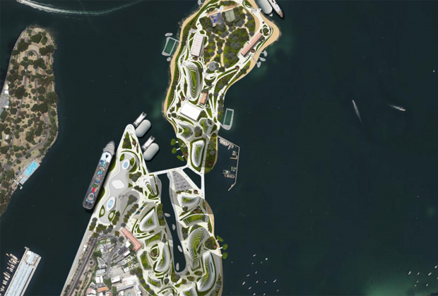 La pianta del Sydney Garden Island.