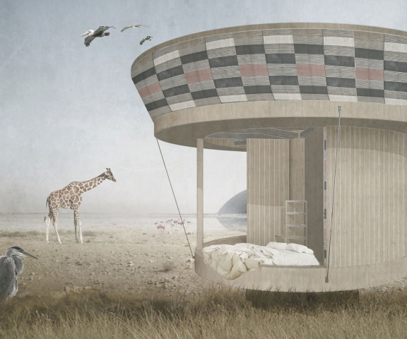 Il rendere della tiny house Casa Ojala.