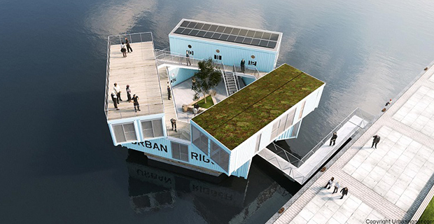 architettura container urban rigger alloggi galleggianti
