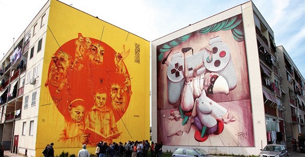  Street art nel Parco dei murales a Ponticelli (Napoli)