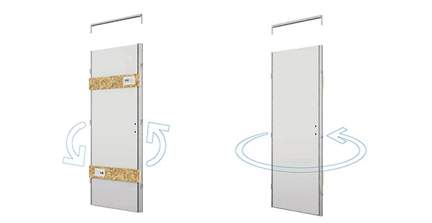 come si apre porta reversibile